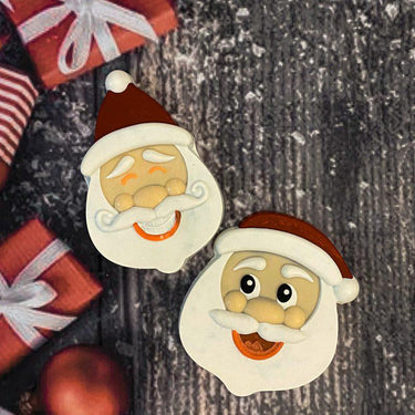 Large Santa Claus Face 3-Part Chocolate Mold (BWB) - ViaCheff.com
